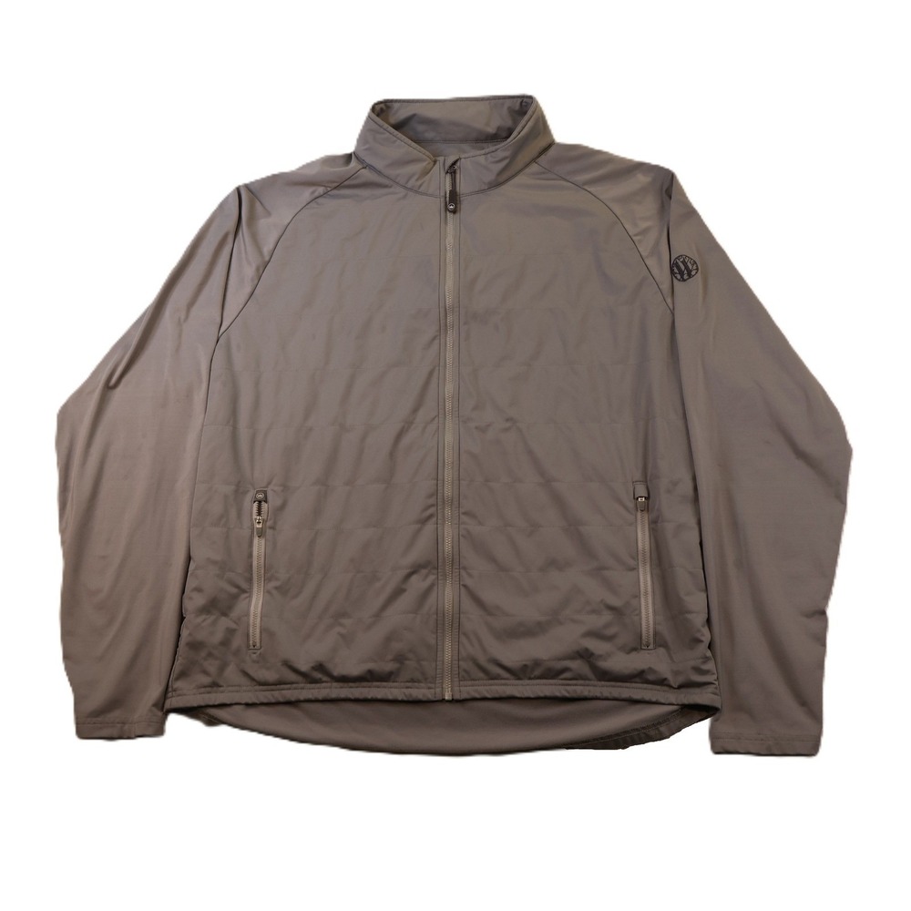 Peter Millar Mens XL Jacket Gray Quilted Hybrid Full Zip MF19EZ50 Crown Sport